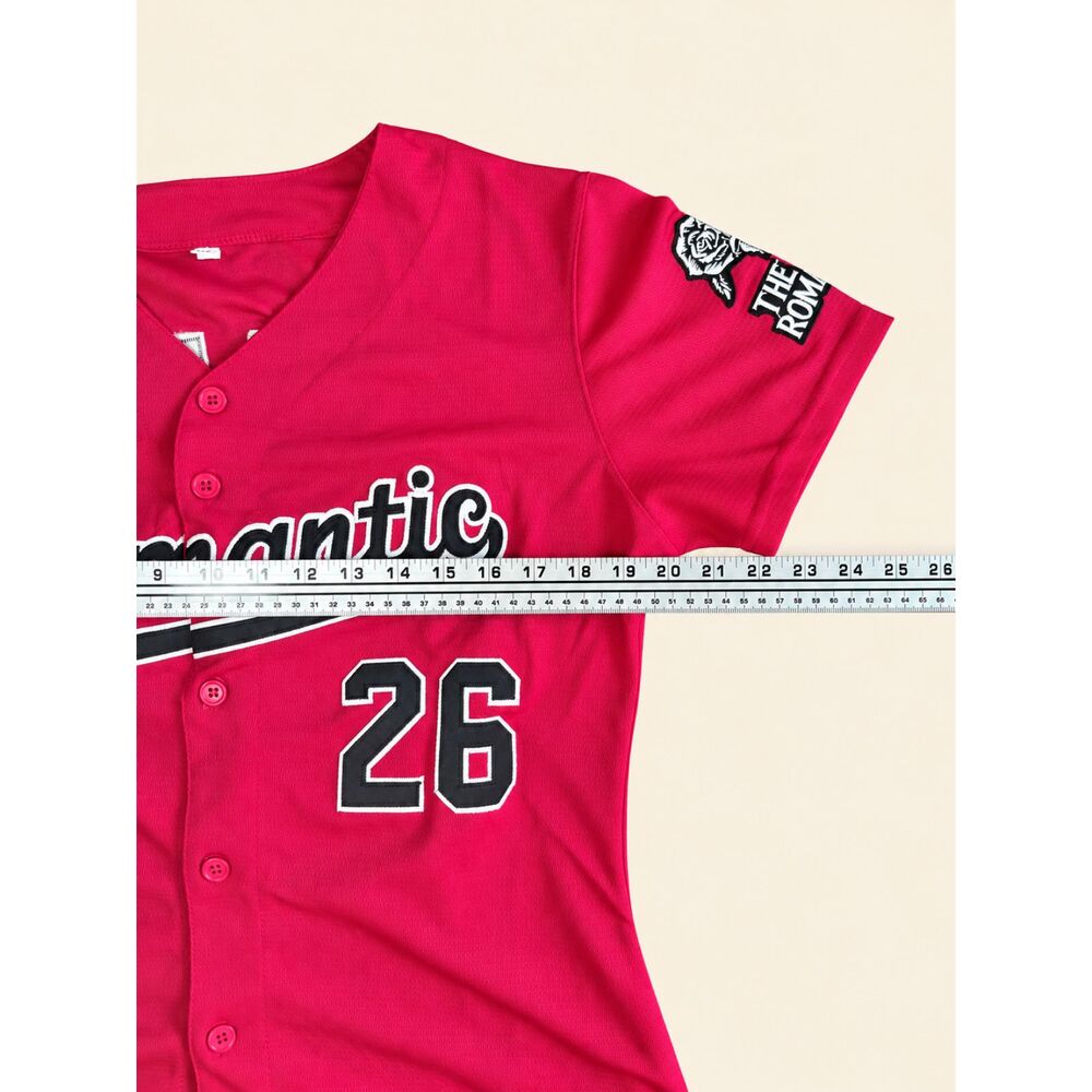 Bruno Mars The Romantic Tour 2026 Baseball Jersey Red Size M - Picture 4 of 5